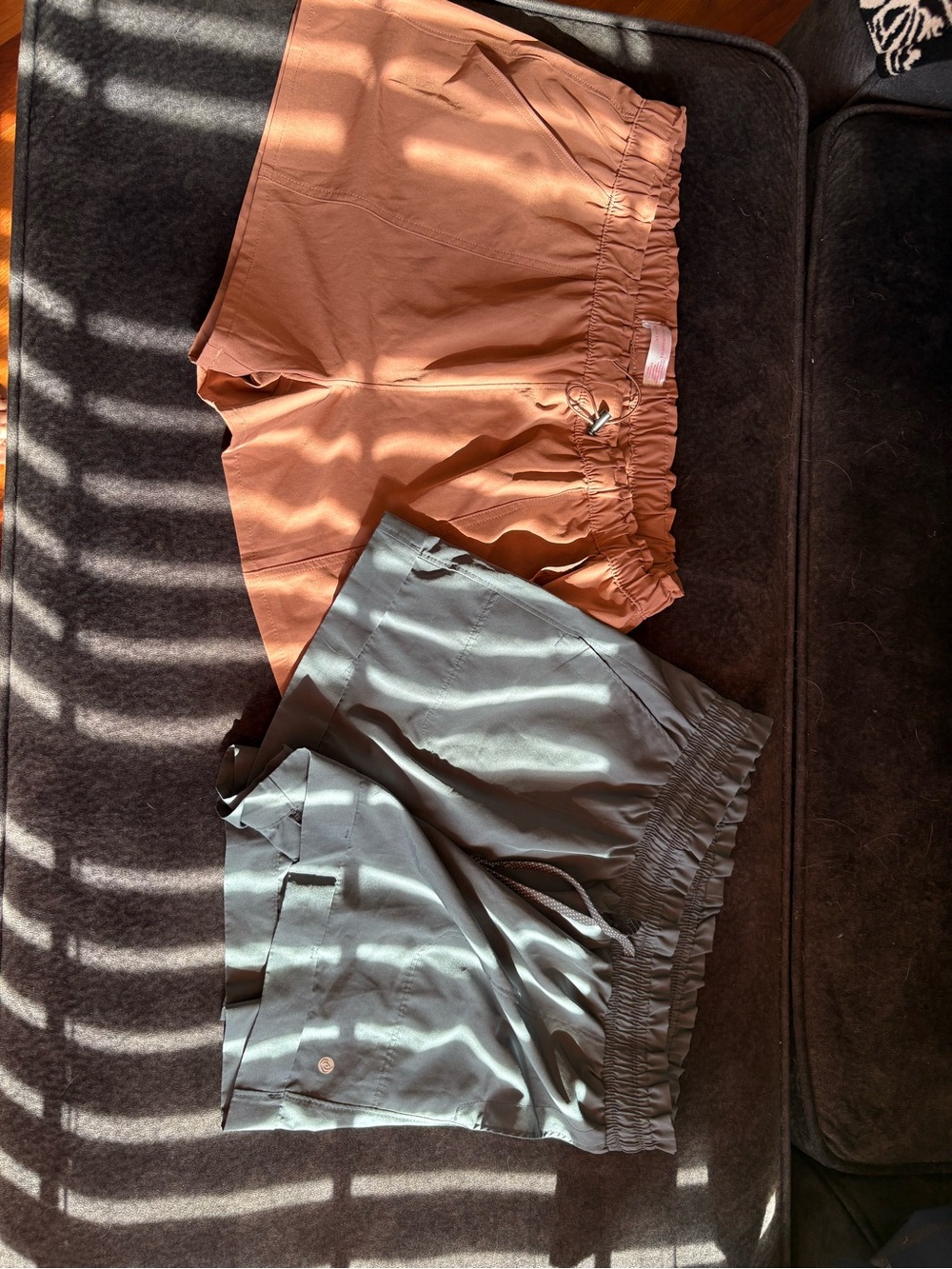2 pairs Women's Athletic Shorts - Rust and Olive
